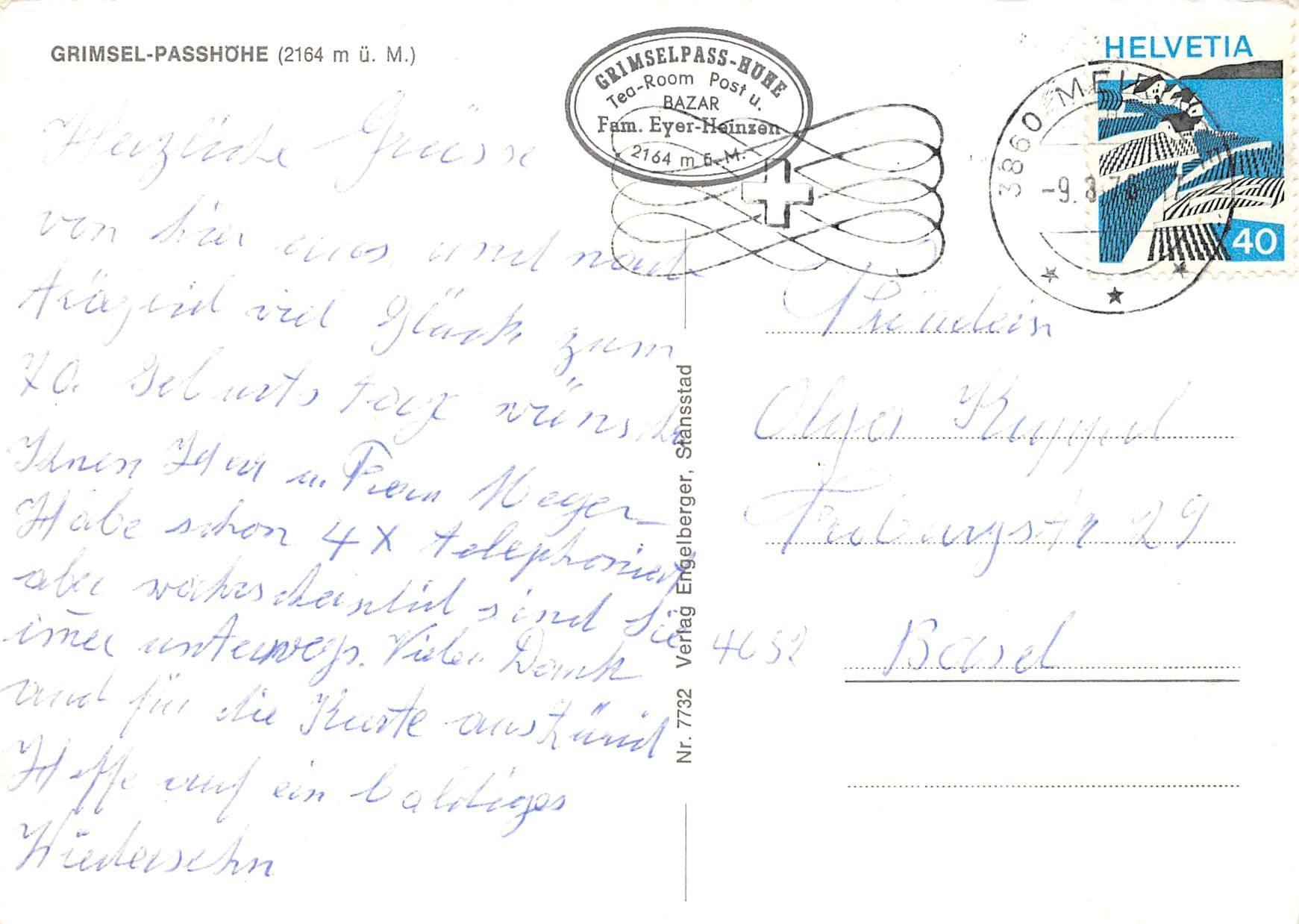 Cartes postales: Grimsel Passhöhe, Postauto – D'occasion à Ottikon b.Kemptth. par Neptun1974 1