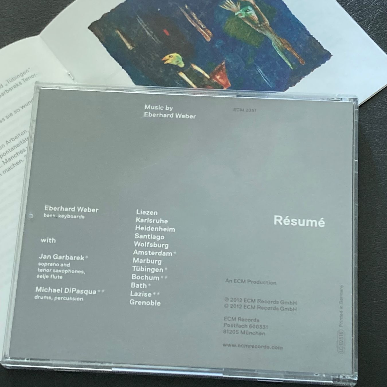 CD: Eberhard Weber - Résumé – Usato da Bern venduto da Ntsamina 1