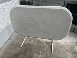 Tisch oval weiss, klappbar