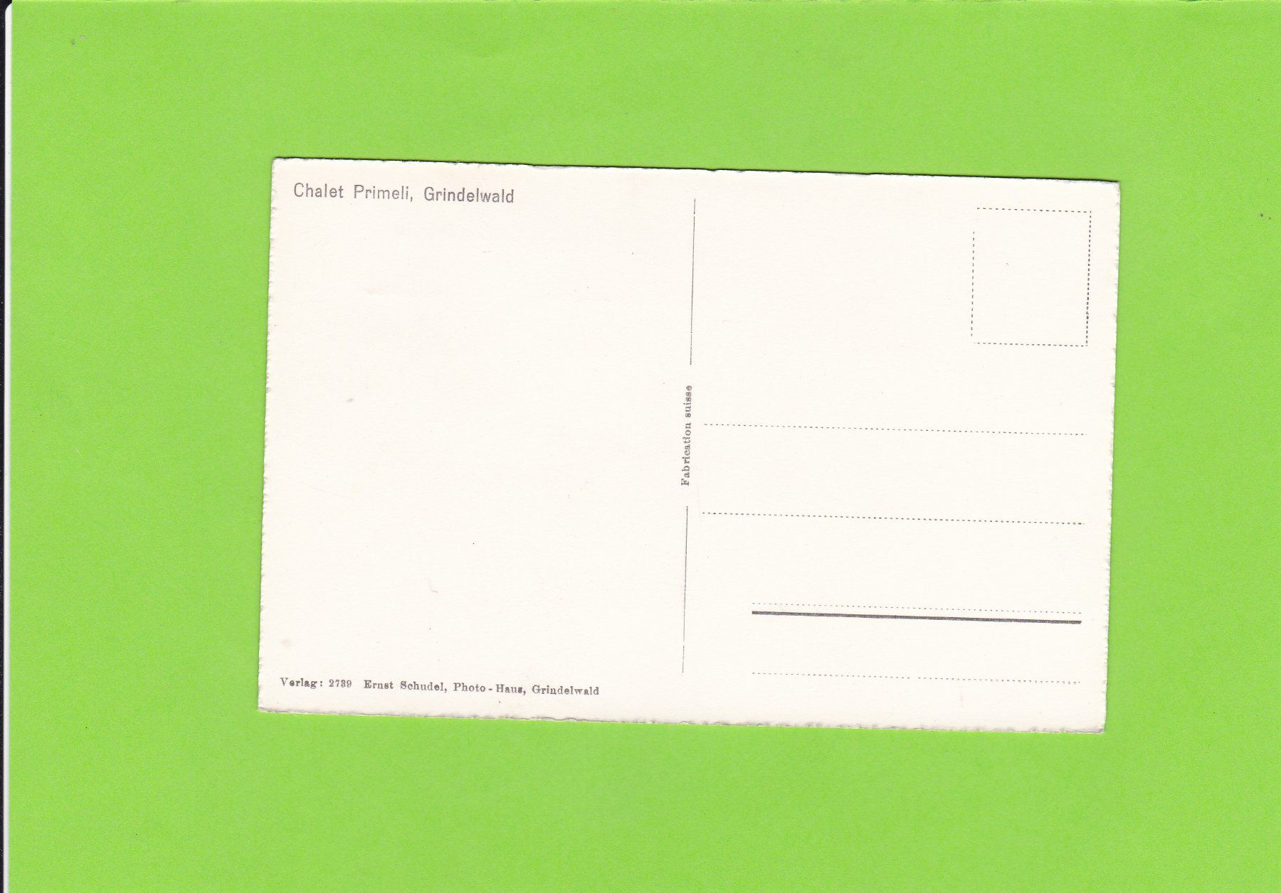 Cartoline postali: Chalet Primeli, Grindelwald – Usato da St. Peterzell venduto da neckertal 1