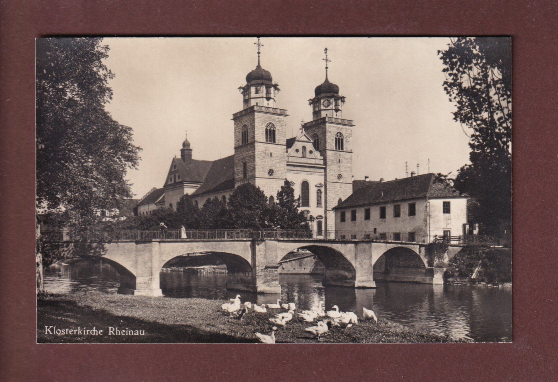 Cartoline postali: RHEINAU - Klosterkirche – Usato da Pully venduto da nicecards