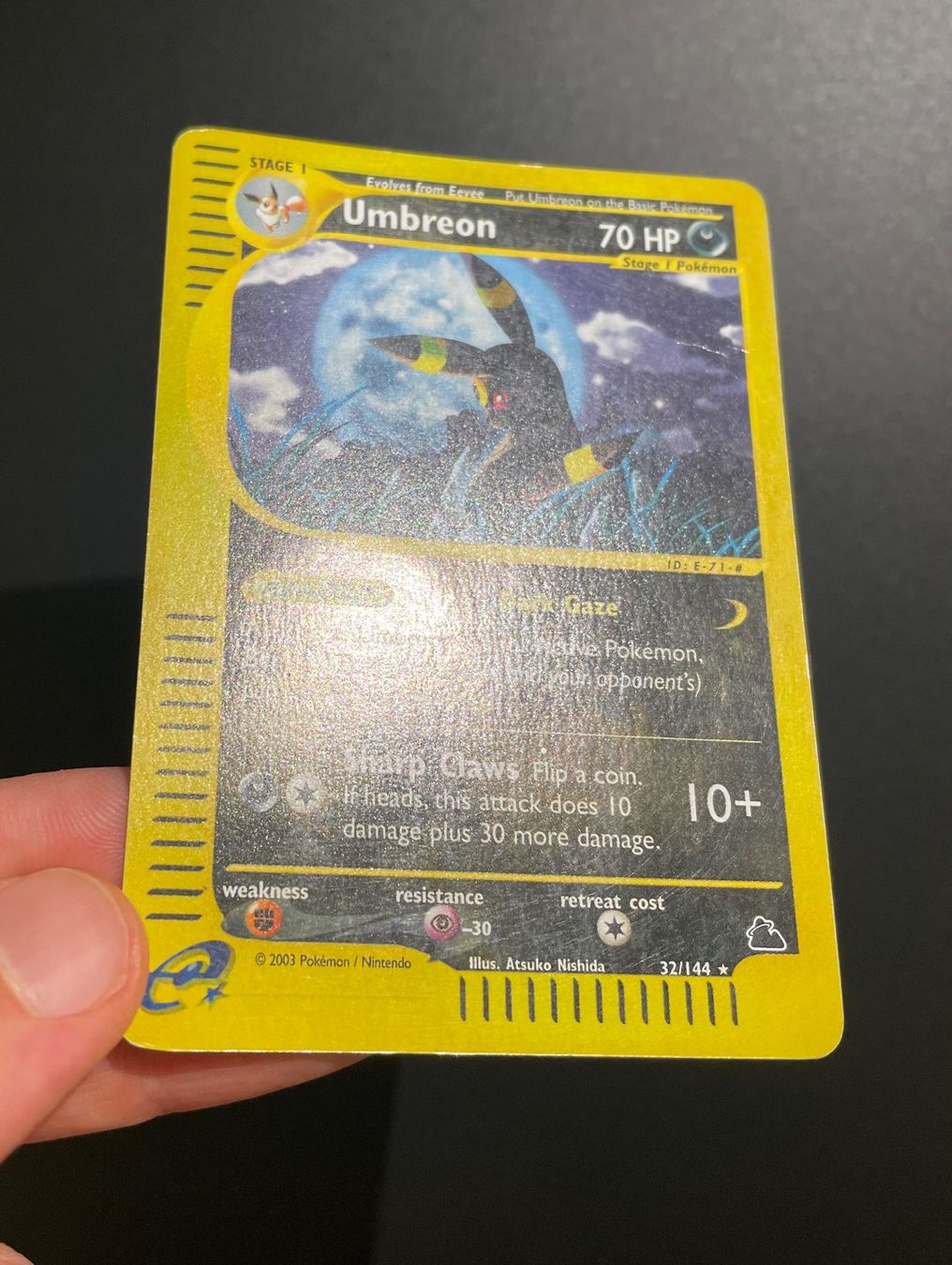 Pokémon Carte collezionabili: Pokémon Skyridge Umbreon Reverse Holo 32/144 – Usato da Zürich venduto da kev_c5cb 3