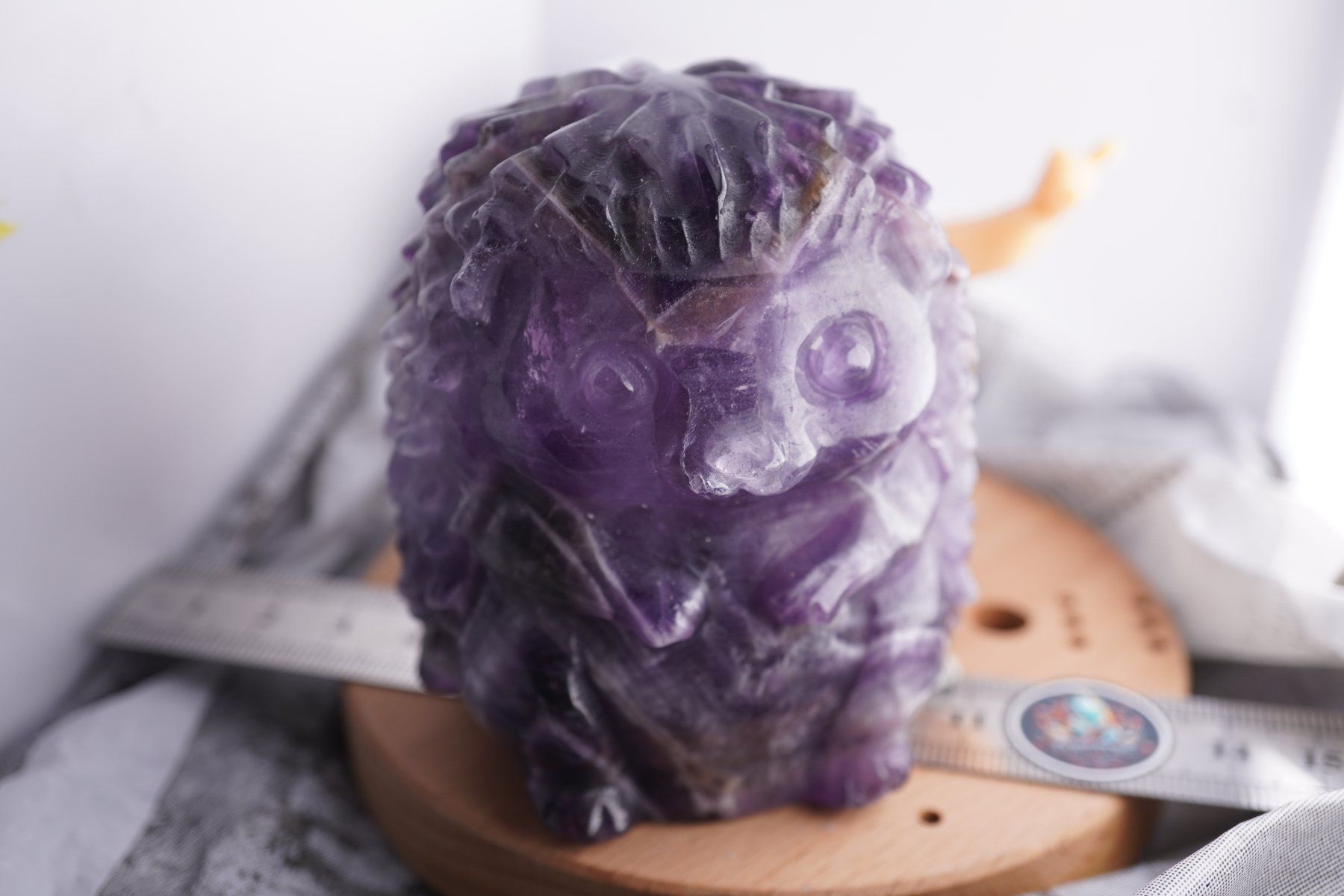 Mineralien & Heilsteine: Chevron Amethyst Igel  Mega Süss  7cm x6cm – Neu und originalverpackt aus Eschenbach SG von topstone 1