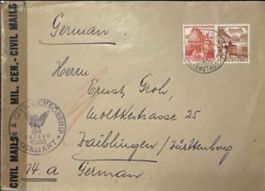 Schweiz Zensurbrief St. Gallen nach Württemberg 1947