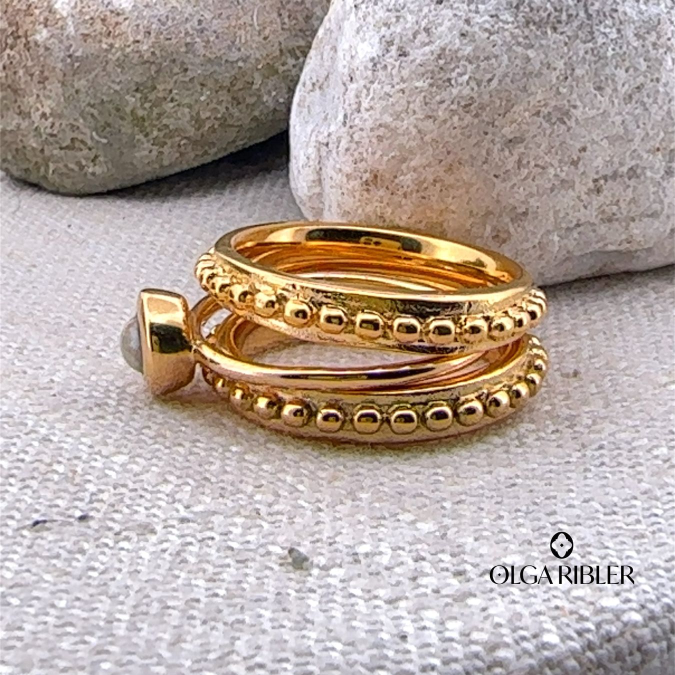Olga Ribler Anelli: Ring SET Edelstahl Grösse 56 – Nuovo (secondo la descrizione) da Luzern venduto da Schmuckoutlet 3