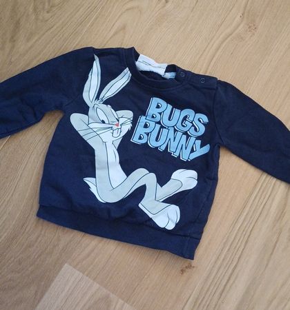 Cooler Bugs Bunny Baby Pullover, Grösse 74, Top Zustand!