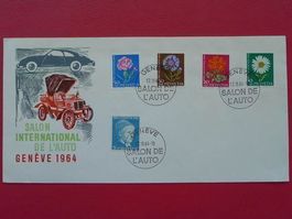 1963, J200-J204 ILLUSTRIERTER BRIEF: SALON DE L'AUTO (GENF)