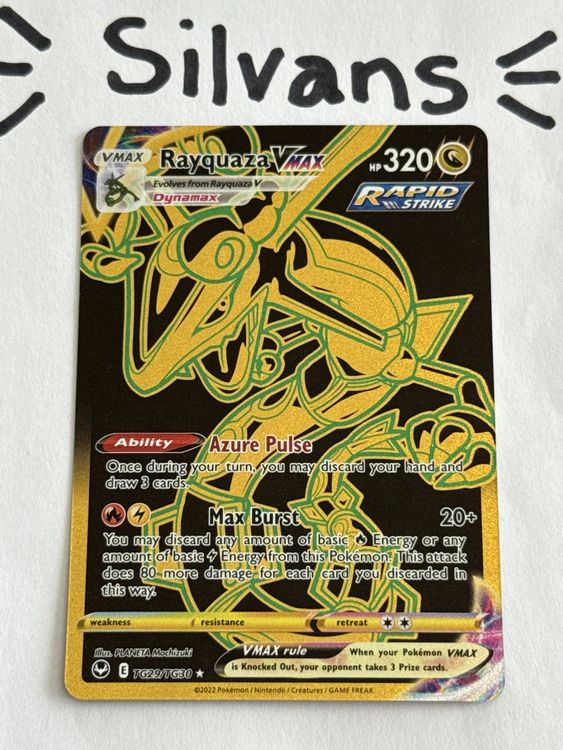 Pokémon karty - SILVER TEMPEST - Rayquaza VMAX GOLD #TG29