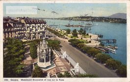 AK 1929 Genève. Monument Brunswick et vue sur la Rade