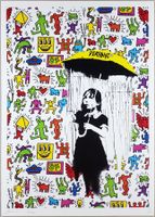 Death NYC Ltd Ed Pop Art Druck " Haring Banksy Nola Girl