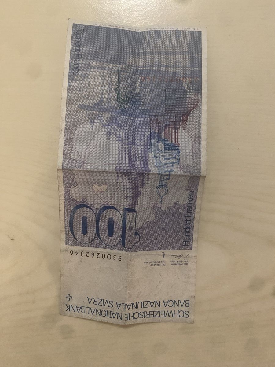 Banconote: Banknote Fr 100  Borromini Jahr 1993 – Usato da Muralto venduto da Alex1912 1