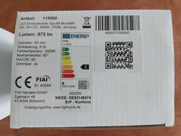 LED Einbaustrahler Fiai Sys-68 8W 3000K Set 3 Stück neu