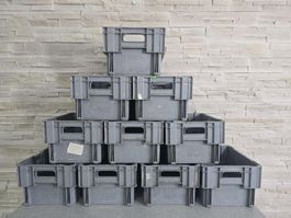 10 Sichtlagerboxen 40x30cm Industrie Lagerboxen Stapelboxen