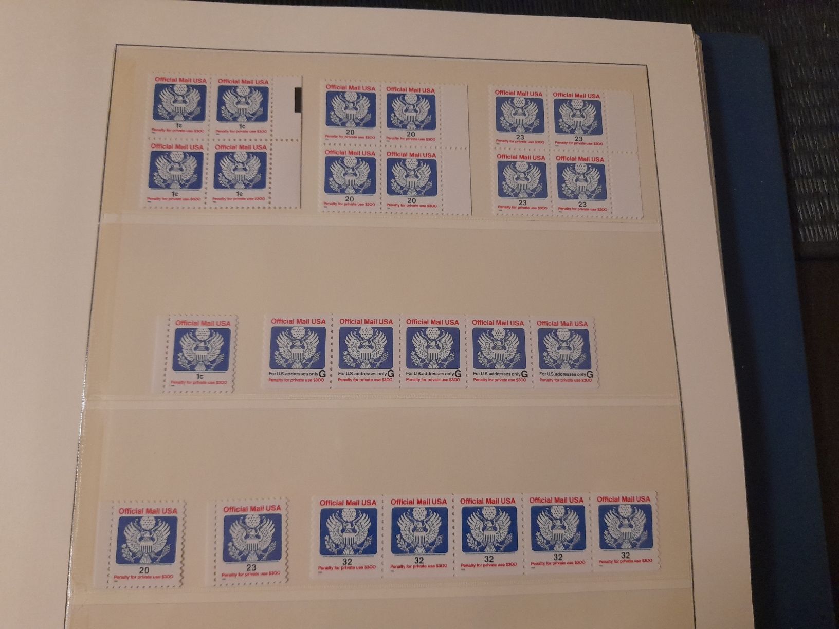 Alle Briefmarken: Briefmarken Sammlung USA, "Official Mail", komplett. – Neu und originalverpackt aus Winterthur von Ufff512