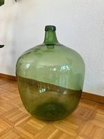 Glasballon grün grosse Demijohn Flasche Vintage