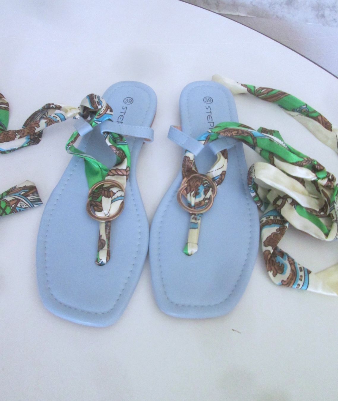 Scarpe da donna: Stoff-Flip-Flops, Stephan, Größe 39 – Usato da Sementina venduto da babucia