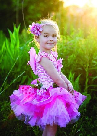 Kinderkostüm Feenkleid Pink 3-4 Jahre