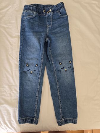 Cool Club Jeans Size 128 with Cute Bunny Knee Patches🐰👖