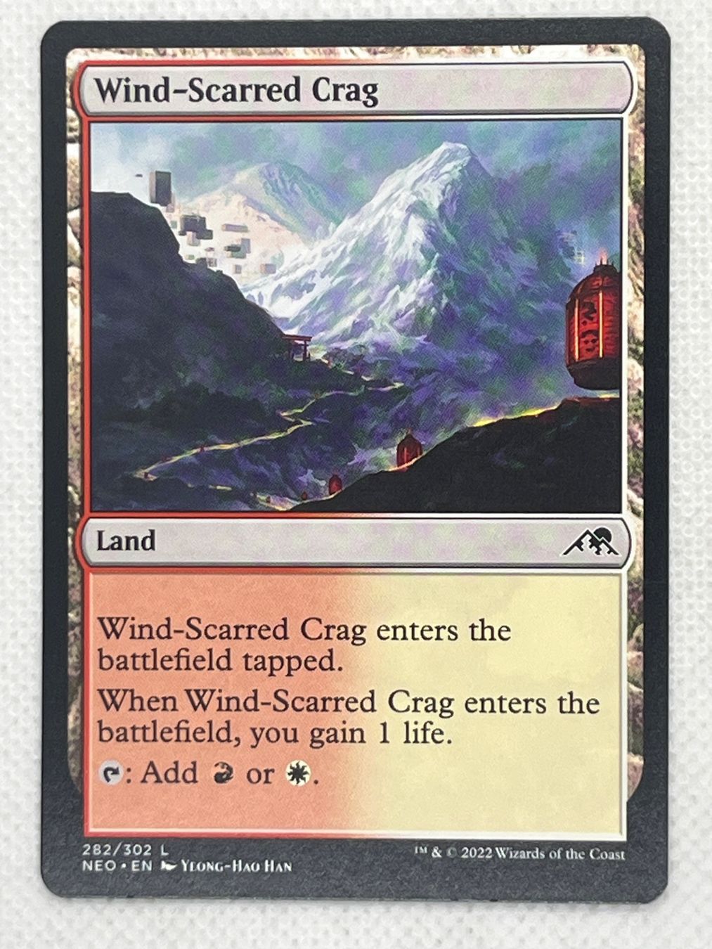 Magic The Gathering Carte collezionabili: MTG Wind-Scarred Crag NEO 282 Englisch Common – Usato da Hinterkappelen venduto da Kim1992