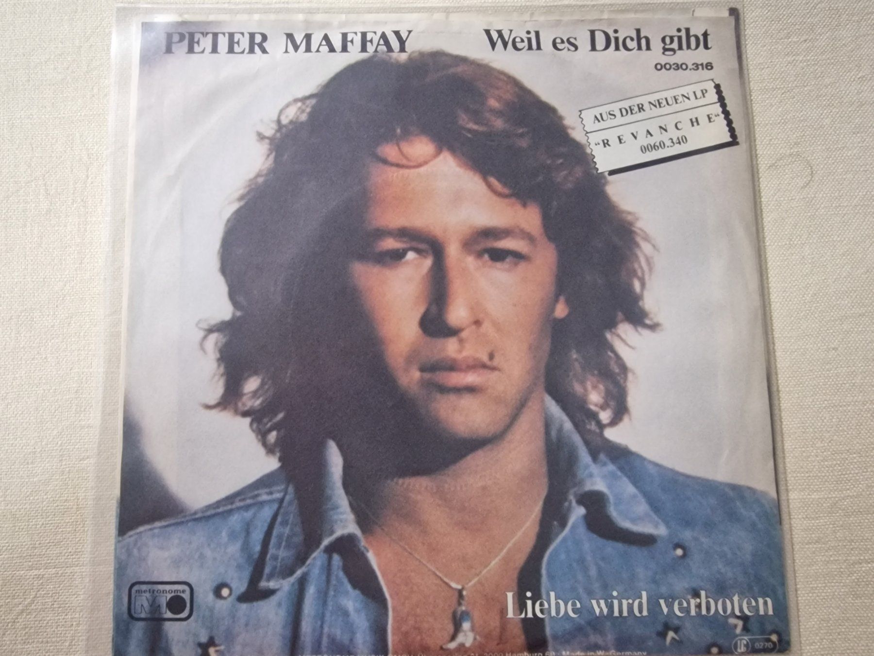Schallplatten: Peter Maffay Single – Weil Es Dich Gibt – Gebraucht aus Root von atelier22 1