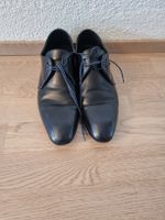 WILVORST Herrenschuhe Gr. 43 Leder schwarz