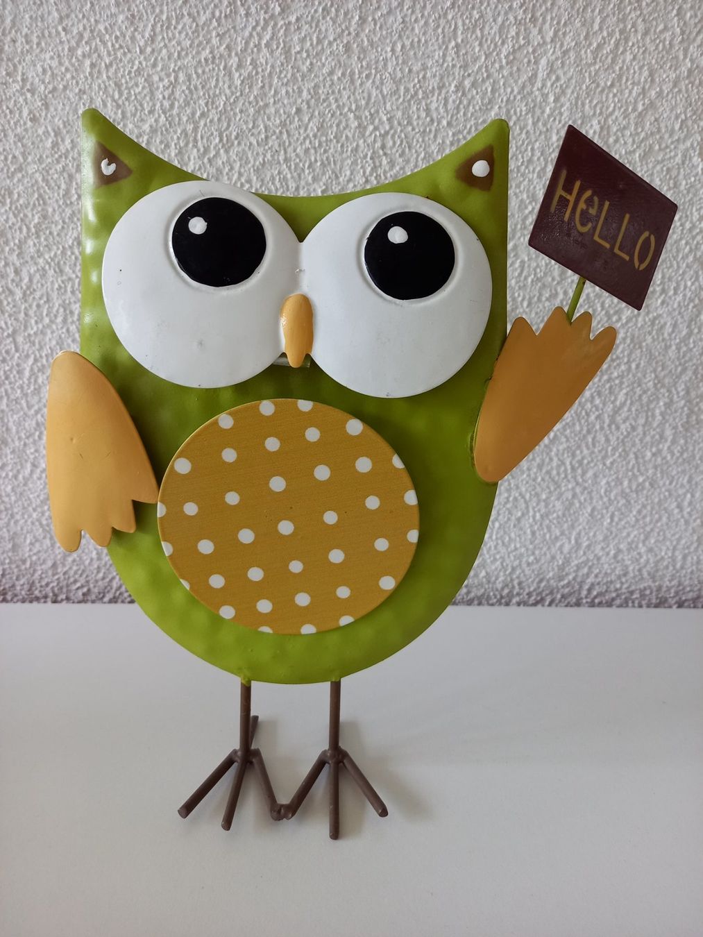 Tutte le decorazioni: Deko-Eule mit "HELLO" Schild – Usato da Obernau venduto da Corolli