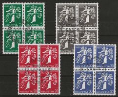 1939 : Serie Landi Nr. 232z - 235 im VB : - meist Ersttag