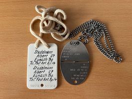 Schweizer Armee, 2 Grabsteine, Telefon Sdt Fest Art, Jg 1907