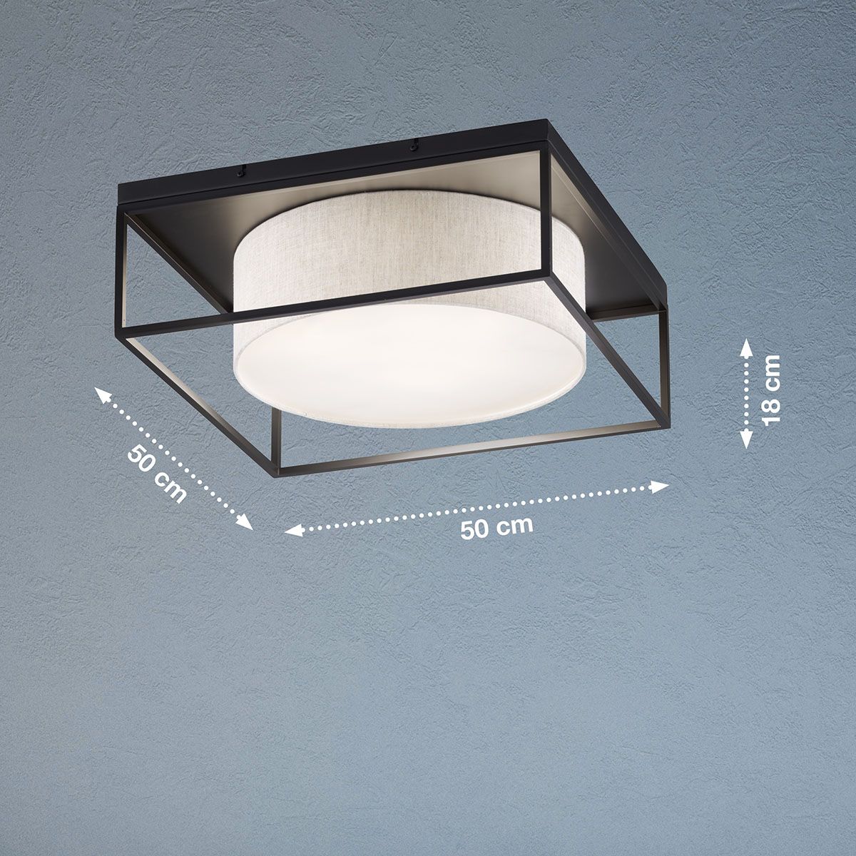 Lampadari & plafoniere: Deckenleuchte, 50 cm x 50 cm, Weiss – Nuovo (secondo la descrizione) da Kreuzlingen venduto da Smart-Light 2