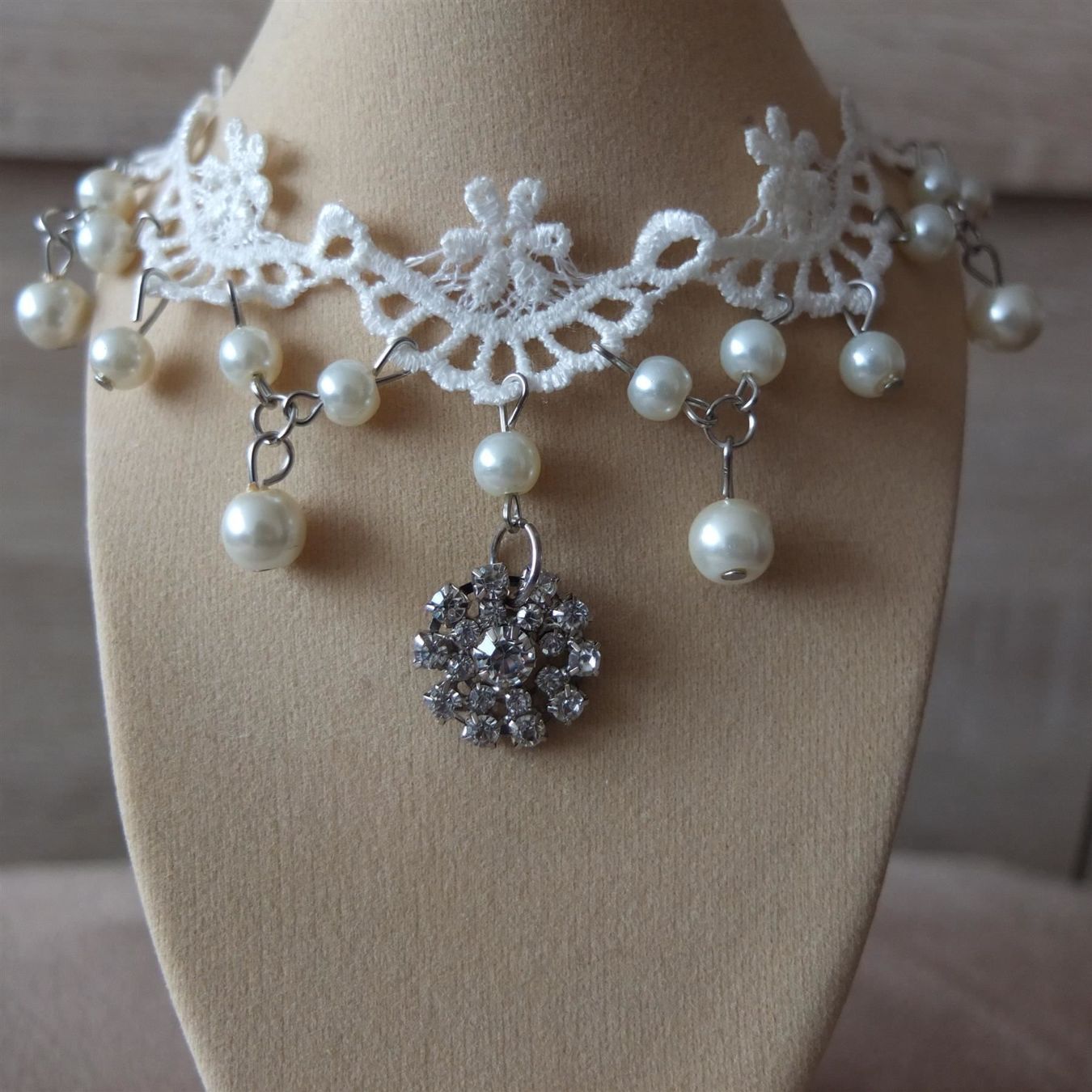 Catenine: Halskette Spitze weiss Collier dentelle – Nuovo (secondo la descrizione) da Meyrin venduto da laservette99 1