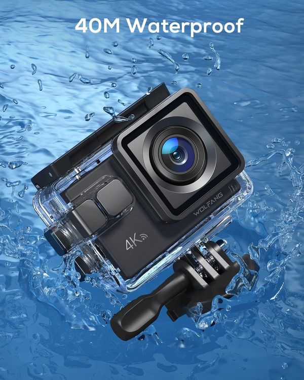 MaxMango 8K Unterwasserkamera – 33 Ft Wasserdicht, Duale Bildschirme, 64 GB, 18x Zoom