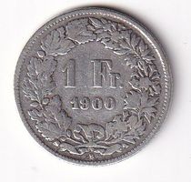 Schweiz 1 Franken 1900 rar