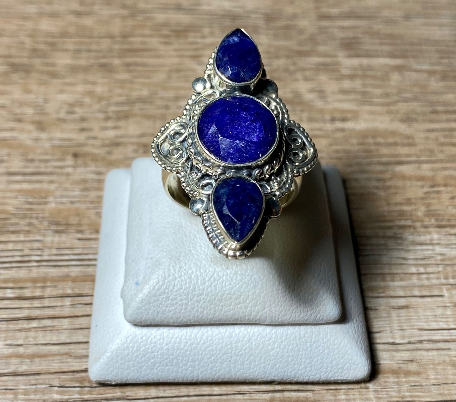 Anelli: orientalischer Silberring mit natürlichem Blauer Saphir – Nuovo e nell'imballaggio originale da Laax venduto da Kiki_Kingdom3 8