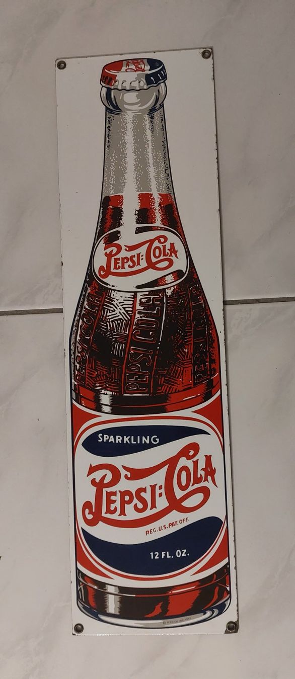 Pepsi Insegne: Emailschild Pepsi Cola plaque émaillée – Usato da Schenkon venduto da TG10