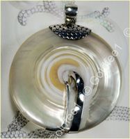 Nautilus Sea Shell, Muschel Anhänger 925 Silber
