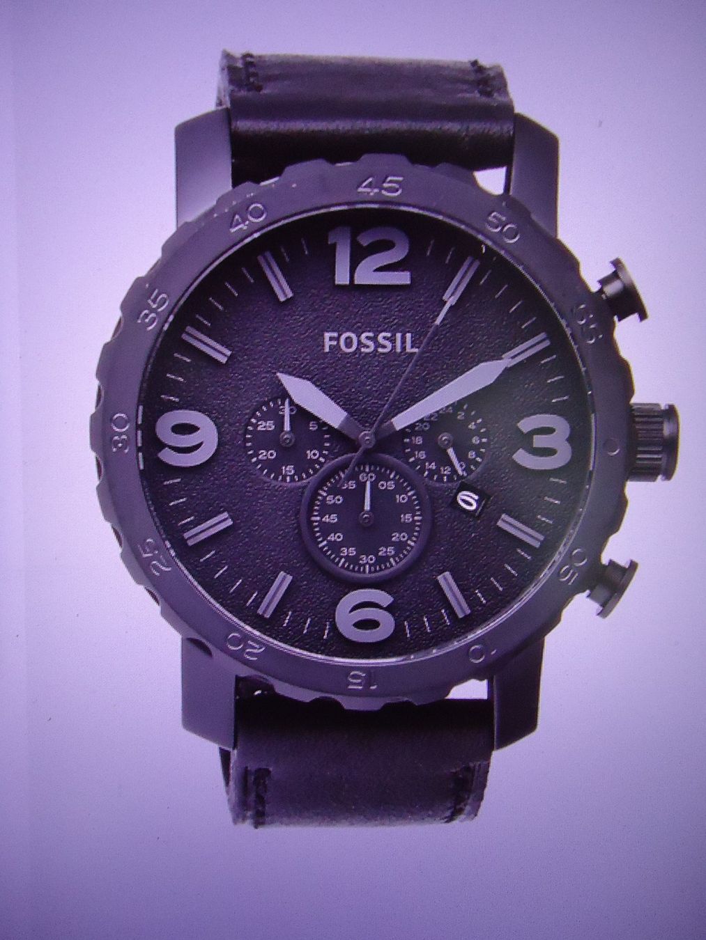 Fossili: Fossil Herrenuhr schwarz – Usato da Benken SG venduto da Schnurzli1