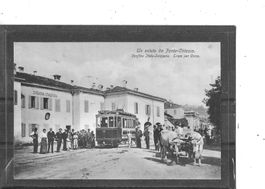 TI Un saluto da Ponte-Chiasso Cofine Italo-Svizzera.Tram
