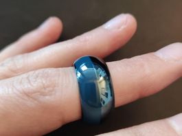 Esprit Ring aus Edelstahl in Blautönen