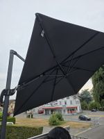 Sonnenschirm Hängeschirm Anthrazit Gekippt mit Fuss