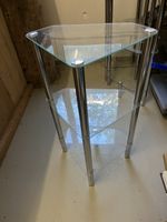 Eckregal Glas Metall drei Ablagen guter Zustand