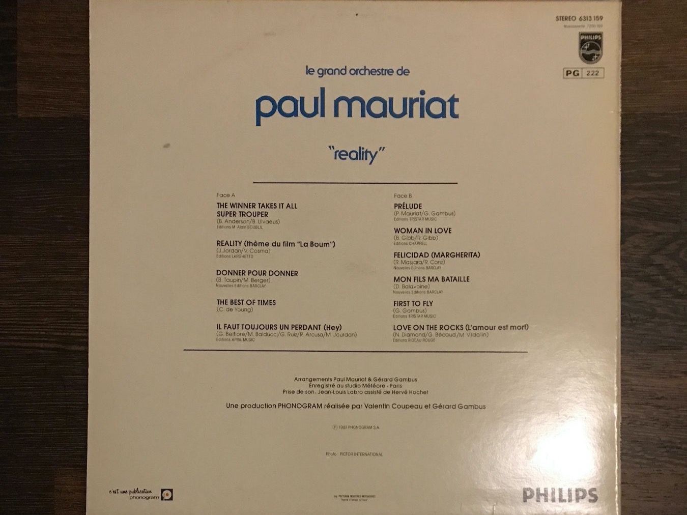 Dischi in vinile: PAUL MAURIAT (LP) Reality – Usato da Zürich venduto da Tarafo5 1