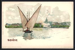 Fritz Voellmy: Geneve, Blick von der See