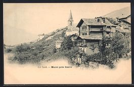 Sierre, Murat, Teilansicht mit Kirchturm