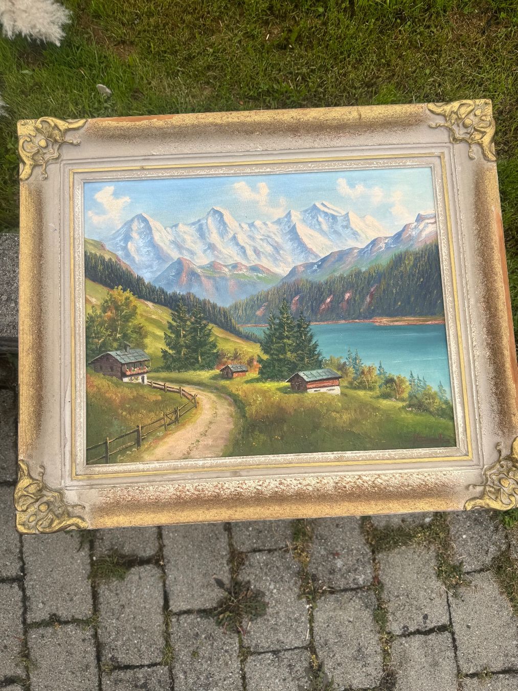 Gemälde: Wunderschönes Ölgemälde - Berglandschaft mit See! – Gebraucht aus Seuzach von kaufes8 1