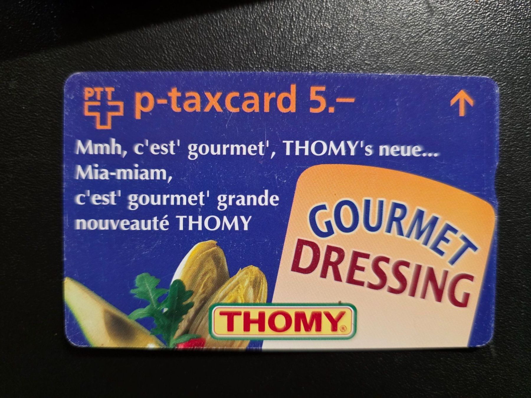 Swisscom Schede telefoniche: PTT Telecom P-Taxcard 5.- CHF - Thomy – Usato da Walterswil BE venduto da Lonitti