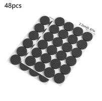 48 Möbelgleiter rund 2.2 cm selbstklebend schwarz