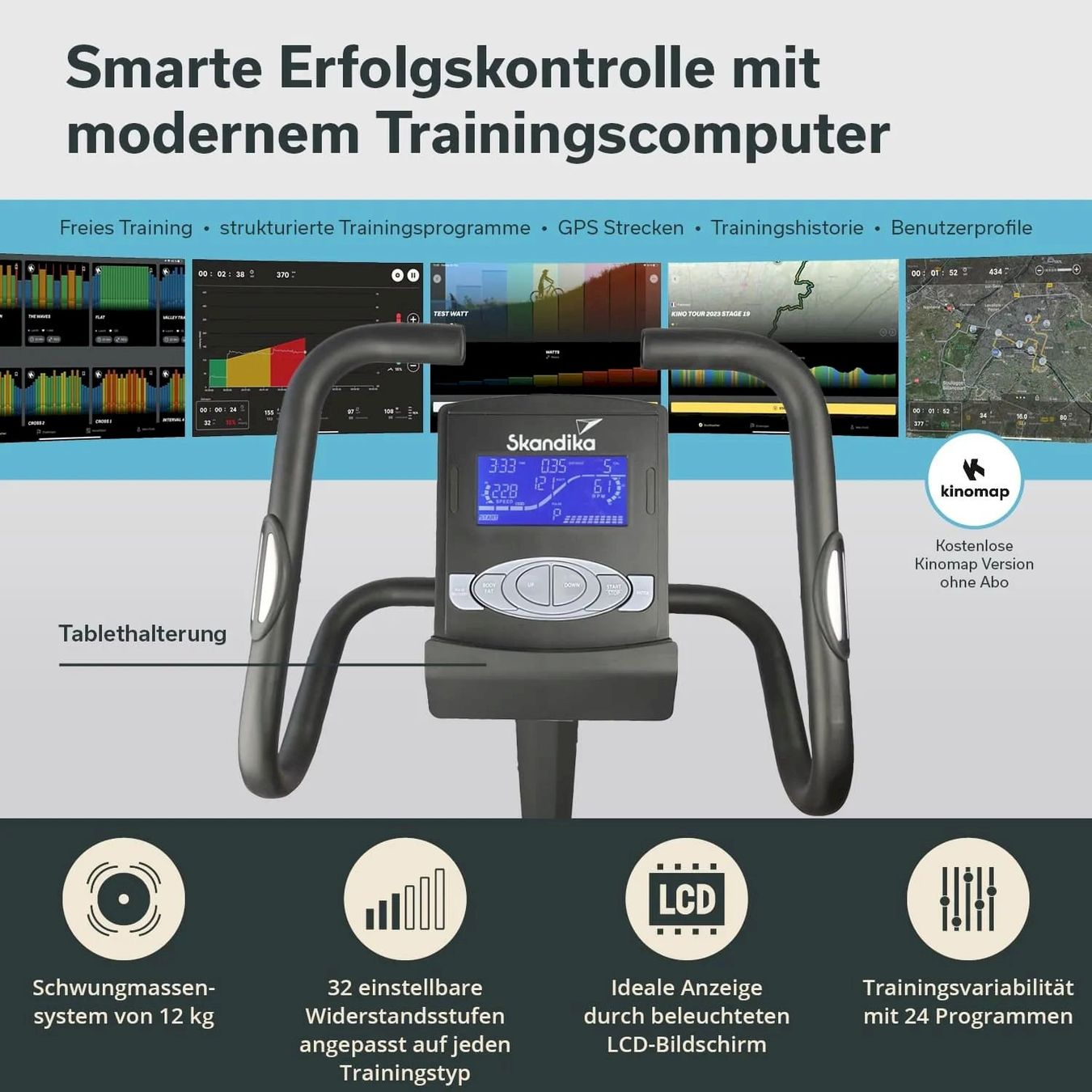 Hometrainer: Skandika Morpheus Ergometer schwarz – Nuovo e nell'imballaggio originale da Bottighofen venduto da zaap 4
