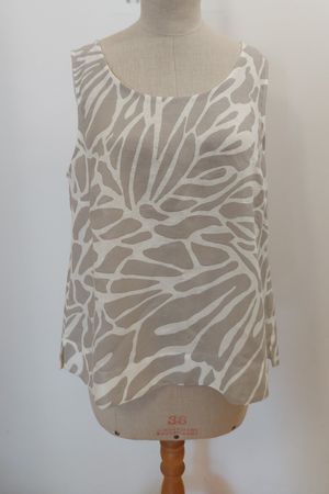 Top, grau/weiss, Grösse M/L