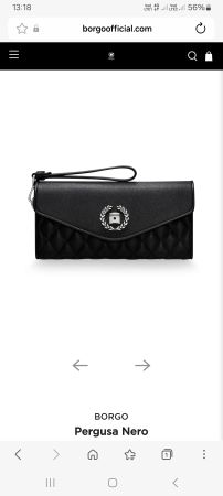 BORGO Pergusa Nero. Clutch Tasche