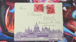 CL32 Enveloppe + Timbre Hongrie 19xx